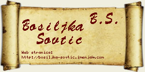 Bosiljka Sovtić vizit kartica